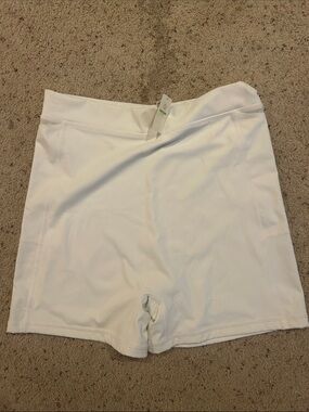 Aerie Offline White High-Waist 4" Active Shorts